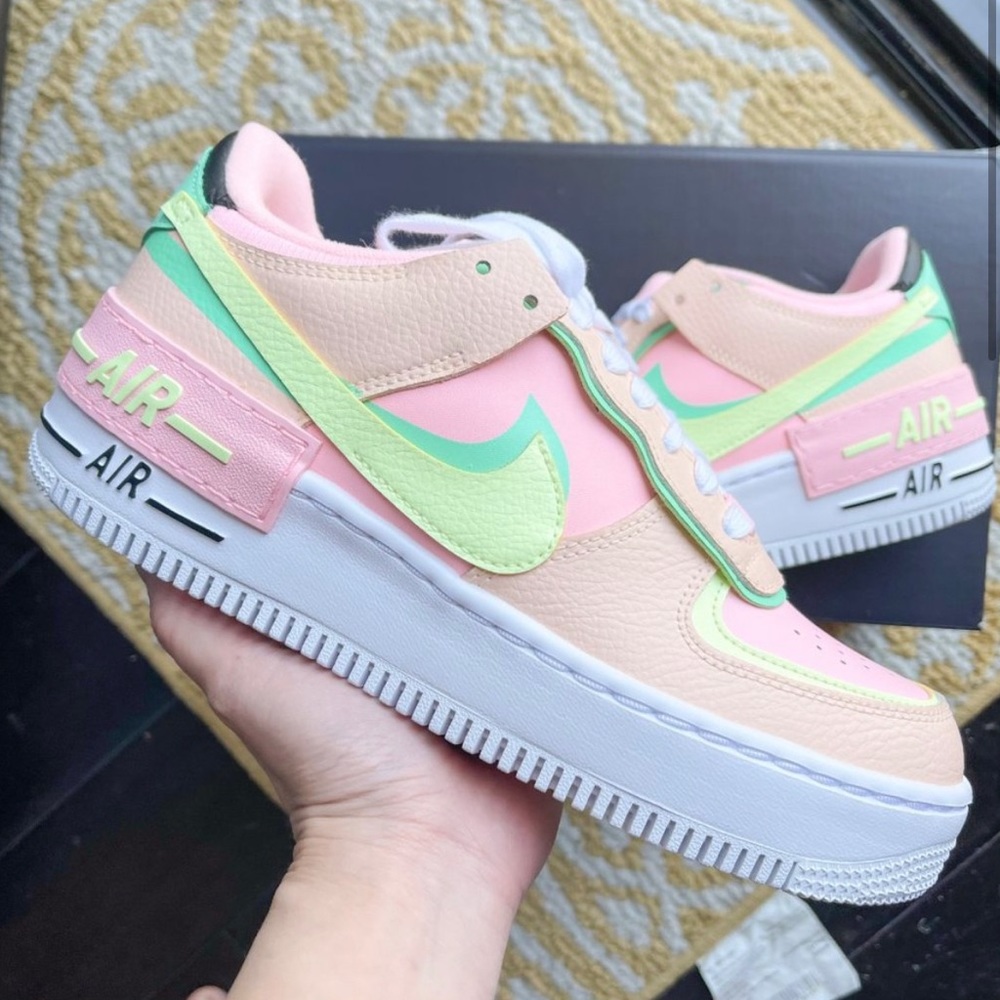 Pink Nike Shadow Air Forces